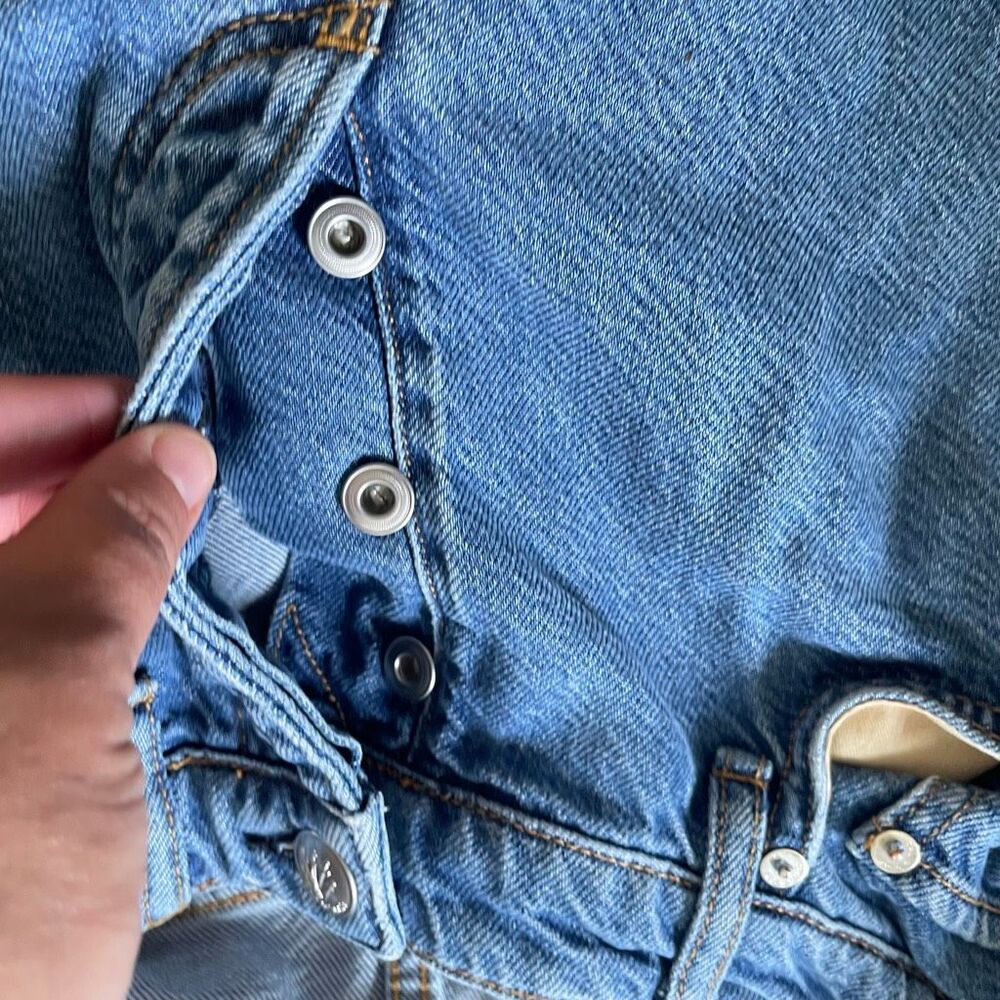 Rag and bone low-rise wide leg light wash concealed buttons fly 90’s vibes vinta - Picture 7 of 7